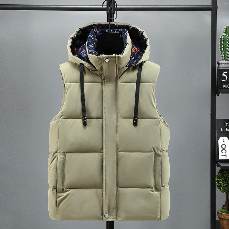 Autumn and Winter Down Cotton Vest Men Wear New Winter Vest Cold and Warm Vest Vest Vest Thickened Jacket