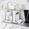 Desktop Double-Layer Transparent Storage Rack for Bathroom & Cosmetics