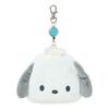 Pochacco Pass Case Pass Holder with Small Item Ages 15 and 303313 Face-Shaped & Pouch, Cotton, PVC, Steel, Polyester, Reel, Storage, Up,
