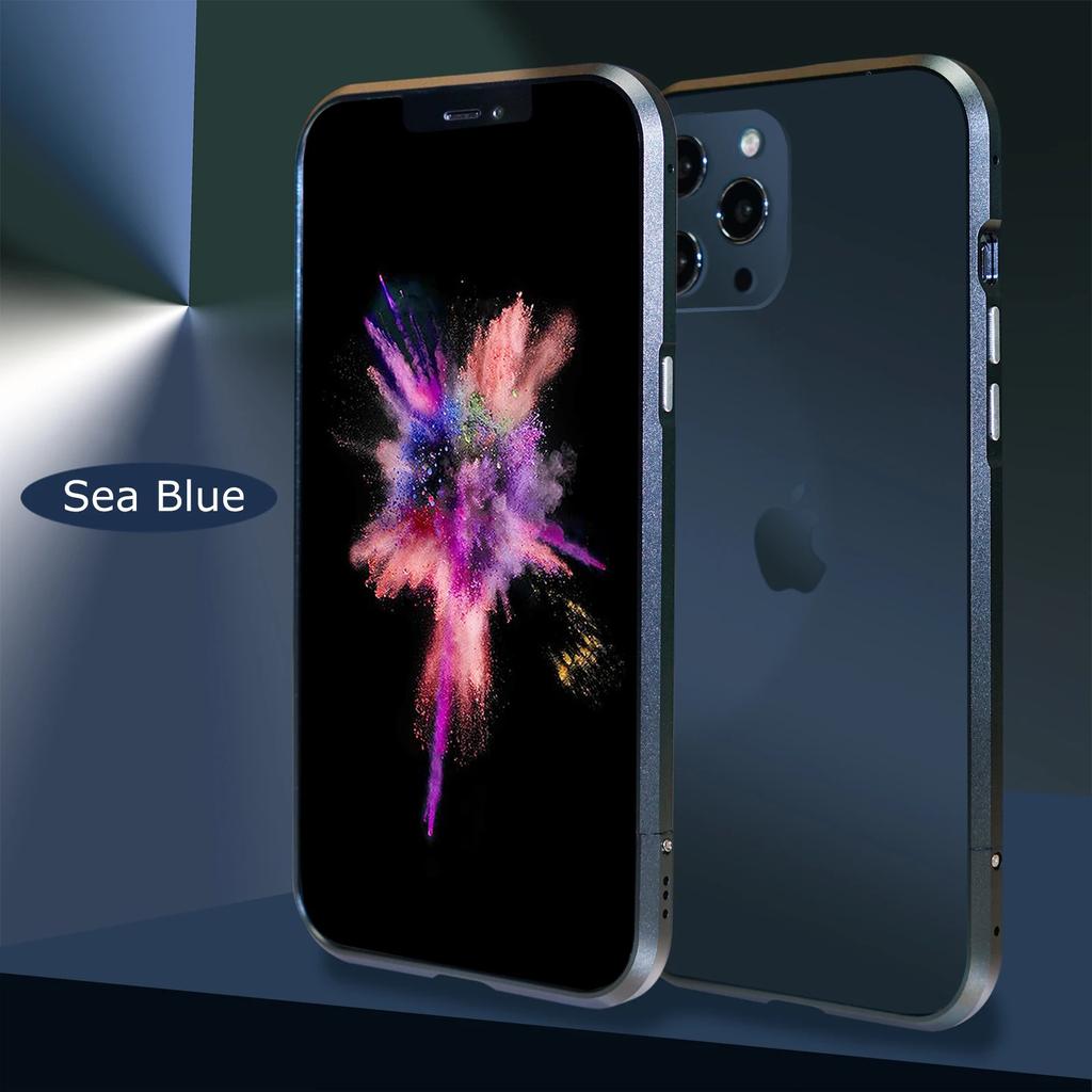 Cases For iPhone 14 13 12 11 Pro Max Metal Frame Aluminum Bumper Case For Iphone XS XR Shell Protective Phone Accessories