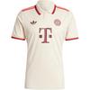 Adidas Originals SS24 24/25 Third Jersey FC Bayern Series Letter Casual Short Sleeve Retro Football Shirt Men Tops Beige IZ3129