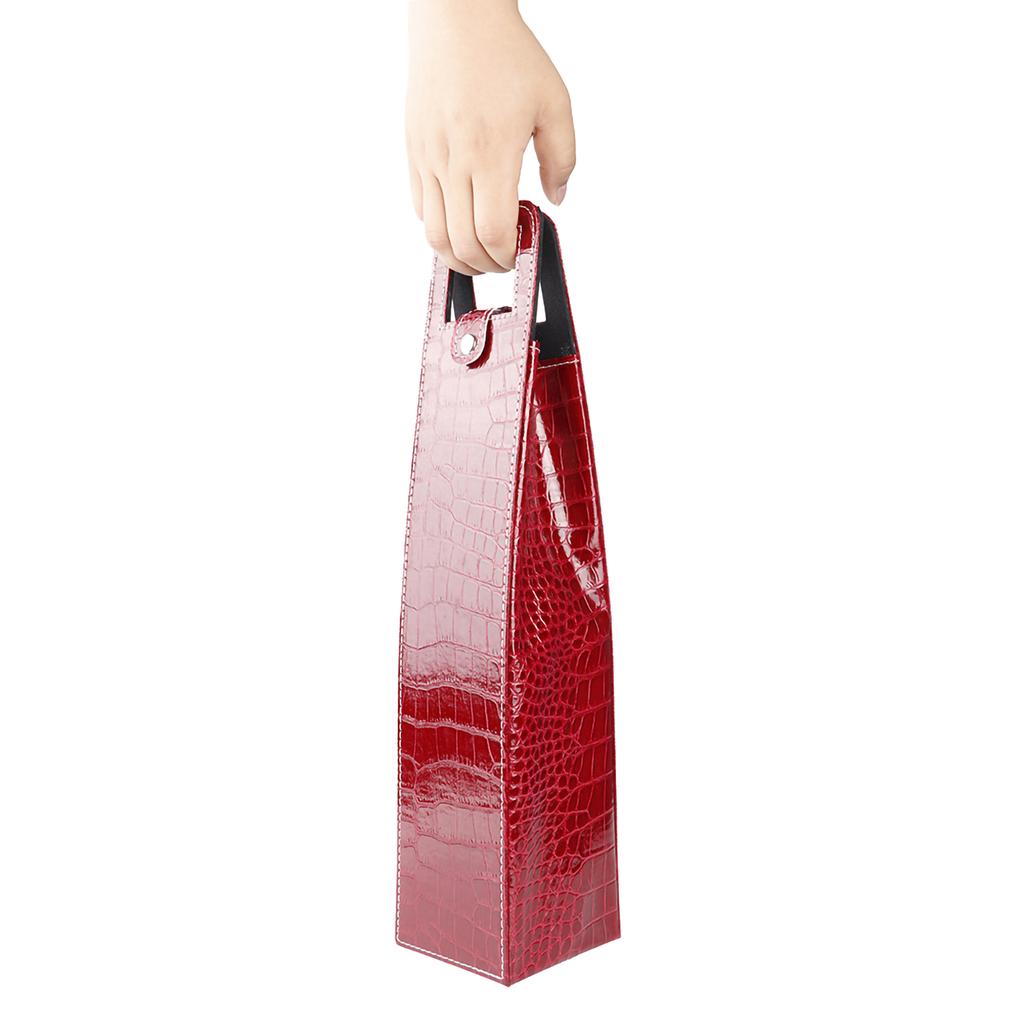 PU Resuable Leather Wine Tote Bag Champagne Beer Gift Bags Carrier