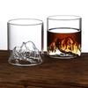 Creative Glass Mountain Viewing Cup Tibetan Mountain Teacup Japanese Whisky Cup, Household High Beauty Water Mug