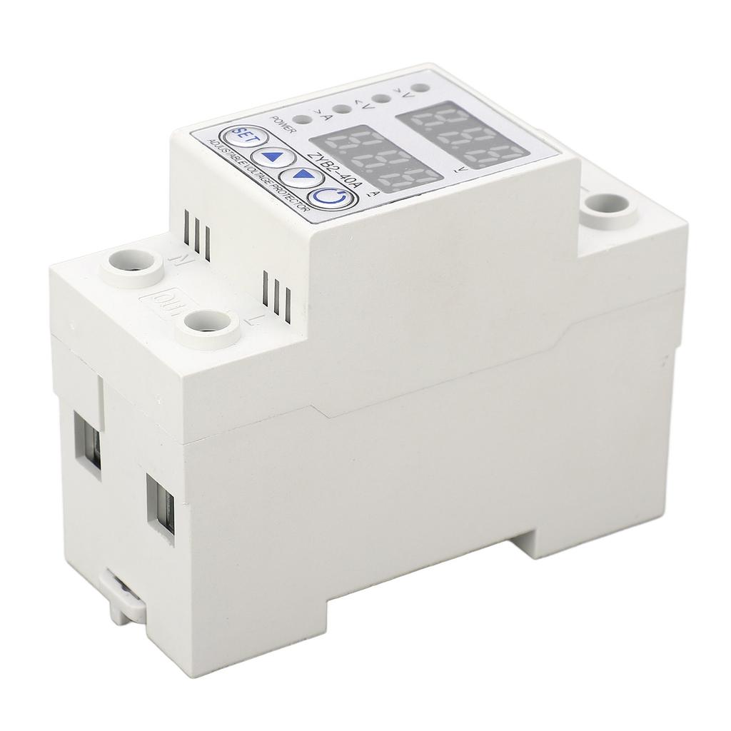 Voltage Protective Device Auto Recovery Over Under Voltage Protector 2P 220V AC 40A