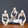 INS Nordic Creative Thinking Statues for Home Desktop Decor Modern Abstract Thinking Man Figurines for Party Office Table Decor