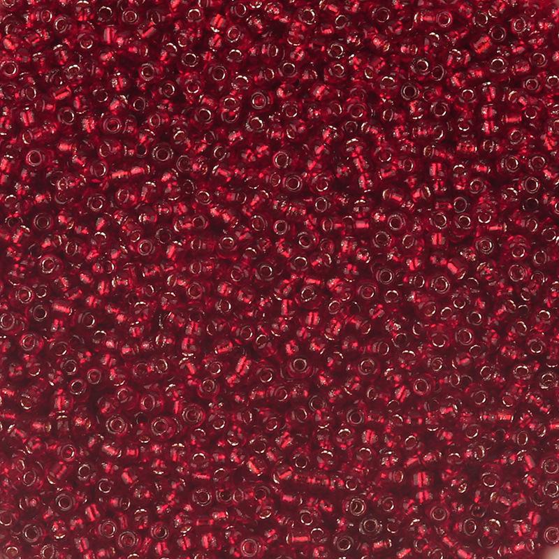 2mm Colored Transparent Silver Core Glass Seed Beads for DIY Jewelry Accessories