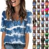 Shirts For Women Trendy V Neck T Shirts Casual Printed Summer Tees T Shirt Blouse Half Sleeve Tops For Women