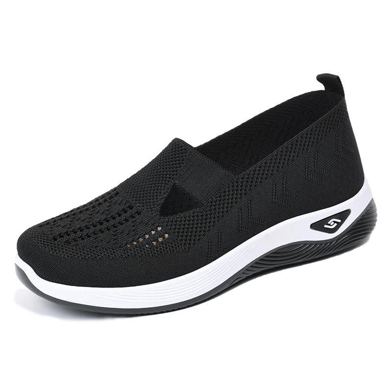 2024 New Fashion Mesh Shoes Women Shoes Mesh Sports Shoes Breathable Flats Soft Sole Casual Sneakers