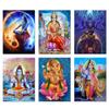 Prints Modern Wall Artwork Modular Picture Home Decor Abstract India Buddha Hindu Gods Lord Shiva Portrait PaintingPosters