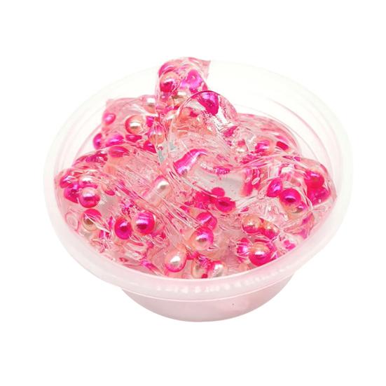 Clear Crystal Slime Multicolor Beads Fluffy Soft Clay Decompression Kids Toy