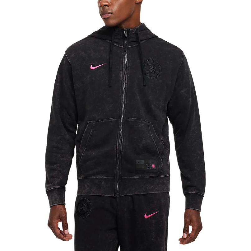 Новая мужская толстовка Nike Chelsea Fc Club Third с полной молнией из французского махрового трикотажа для футбола FQ2994-010