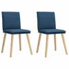 VidaXL Dining Chairs Set of 2 Blue Fabric, Chair, Living Room Chair, Accent Chair, Kitchen Chair, Dining Seat 4101263