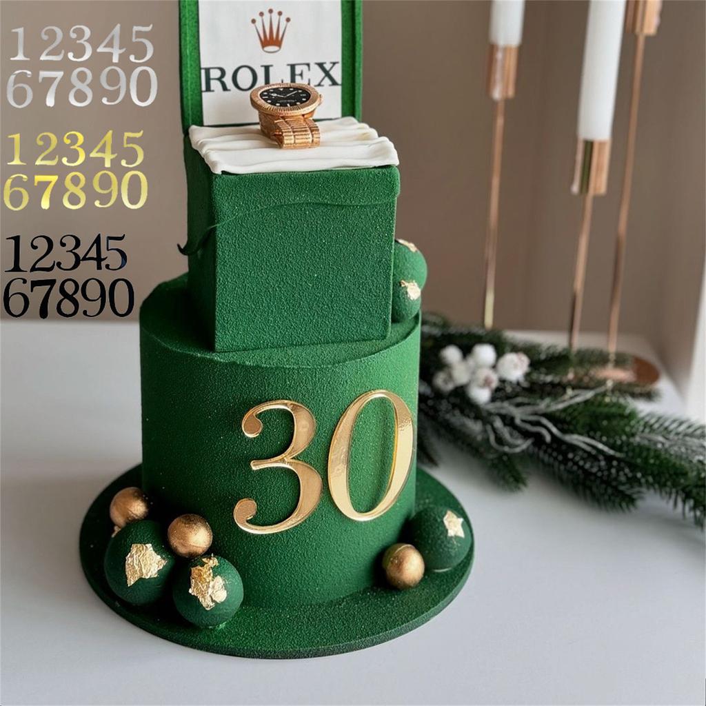 26 Uppercase Letter Cake Decor Golden Acrylic DIY Personalise Name Cake Topper For Wedding Birthday Party Cake Decor Baby Shower