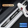 4pcs Car Stainless Door Sill Strip 3D Metal Brushed Black Threshold Sticker for Jaecoo J6 J7 J8 PHEV
