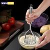 Kitchen Gadget Creative Mud Press Masher Puree Juice Maker Stainless Steel Potatoes Crusher Pusher Fruit Tools