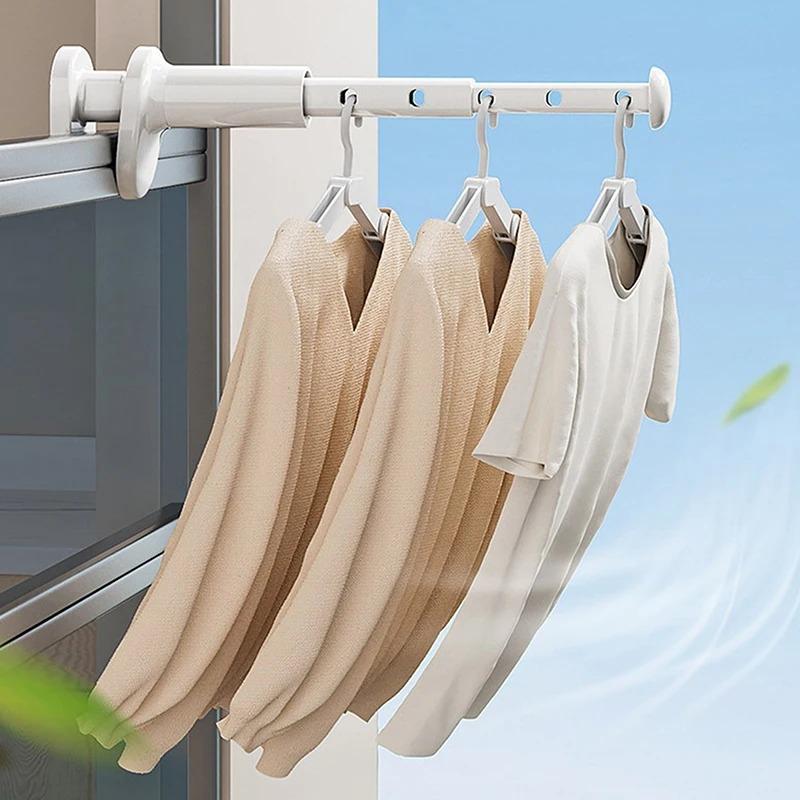 Portable Without Drilling Retractable Clothes Drying Rack Space Saving Hanger for Travel and Home Use Elegant Designs
