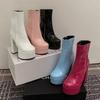 Women Shoes Ankle Boots High Heels Platform Riding Boots Sexy Round Toe Shoes Plus Size