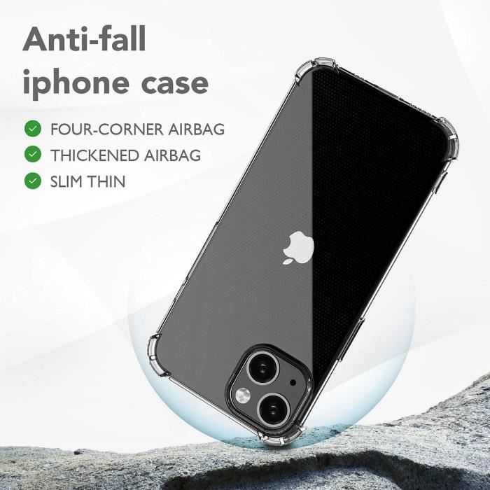 Coque Antichoc - PROSHOP - pour iPhone 13 mini - Transparente - Souple - Compatible Charge Sans Fil