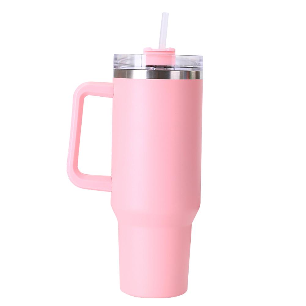 40oz Straw Insulated Tumbler with Handle Portable Water Cup Stainless Steel Vacuum Thermal Insulated Mug for Cold Hot Beverages