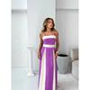 Summer Women's Elegant Style Fashion Color Contrast High-waisted Halter Dress
