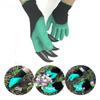4 Hand Claw ABS Plastic Garden Rubber Gloves Gardening Digging Planting Durable Waterproof Work Glove Outdoor Gadgets