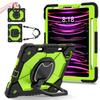 For Apple iPad Air (2020)/ iPad Air 4, 360° Rotating Grip Heavy Duty Protection Stand TPU+PC 3in1 Anti-knock Shockproof Tablets PC Case