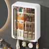 Punch-Free Wall-Mounted Bathroom Storage Rack - Dustproof Multi-Layer Organizer for Cosmetics and Washstand Essentials