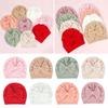 Solid Color Headband Cotton Polyester Toddler Turban Cute Big Bow Hats Baby Girls Boys