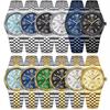2025 New Men Watches Gorgeous Blue Gold 41mm Classic Clock Stainless Steel Diving Series Waterdrop Calendar Quartz Watch for Men