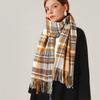Scarf Women's Simple Imitation Cashmere Scarf Women's Autumn and Winter New Knitted Warm Shawl