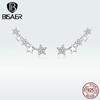 Shining Stars Stud Earrings 100% 925 Sterling Silver Dazzling Zircon Small Earrings For Women