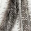 1M Fluffy Trim Imitation Raccoon Artificial Fur Stripe Decoration New Big Fur Collar