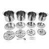 4Pcs Stockpot Set Stainless Steel Large Capacity Versatile Cooking Soup Stock Pot with Lid for Home