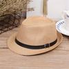 Fashion Beach Summer Unisex Cowboy Fedora Hat Sun Hat Straw Panama Cap Jazz Hat