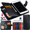 9 Card Leather Magnetic Wallet Flip Stand Case Cover For iPhone Samsung Huawei Xiaomi Redmi
