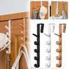 5 Hooks Door Hanger Hooks Traceless Door Hooks Durable Coat Hook  for Clothes Bag Caps Purse