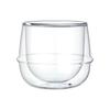 KRONOS Double Wall Wine Glass 250ml Heat Resistant Glass Safe Gift Present 23108 Microwave/Dishwasher