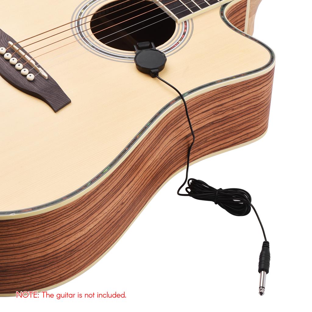 Clip On Instrument Pickup Guitar Pick Up Mini Transducer with 1 4 Inch Connector 2.4M Cable for Acoustic Guitar Violin