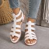 2025Women's Sandals Summer Elegant Woman Shoes with Low Heels Flats Casual Gladiator White Fish Toe Designer Sandals Flats
