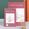 A4 Hardcover Sketch Book Spiral Wire Bound 100 Sheets Acid Free Thick Paper Artist Art Student Sketching Drawing Writing Sketchbook Art Supplies