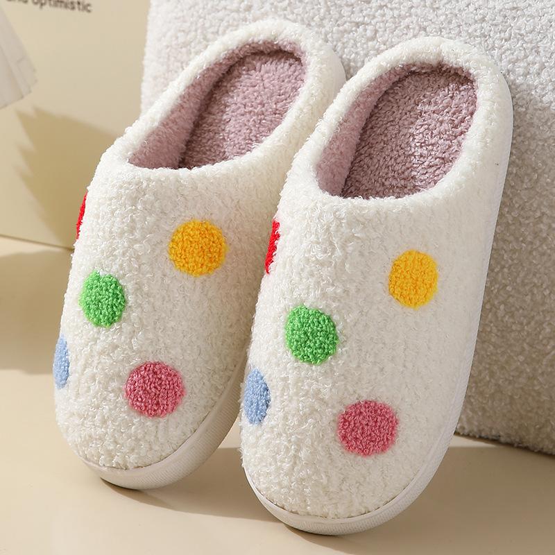 New Autumn and Winter Male and Female Couples Cute Cartoon Puppy Cotton Slippers Home Indoor Non-slip Cotton Slippers
