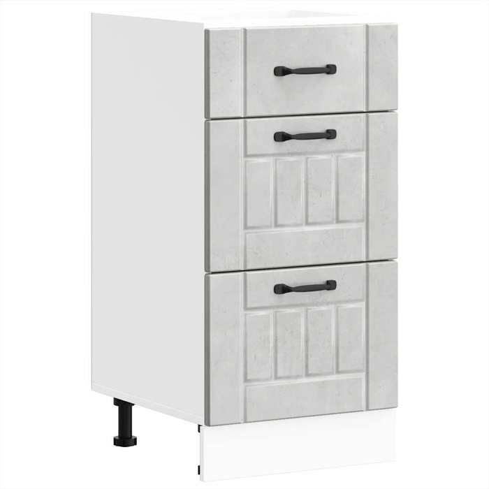 VidaXL Kitchen Cabinet Lucca Concrete Grey Engineered Wood, Sink Unit, Kitchen Cabinet with Drawer, Kitchen Cabinet 854234