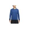 Solid Color Training Slim Fit Crew Neck Long Sleeve T-Shirt Men Tops Blue DD5650-451