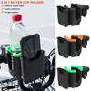 2 In 1 Motorcycle Cup Phone Holder for Stroller Bike Non-Slip Drink Water Bottle Holder with Phone Storage Mount