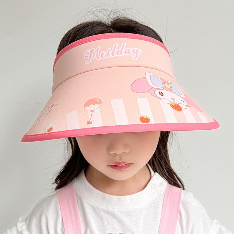 Children's Hat Girl Cartoon Big Hat Brim Sun Protection Hat Little Girl Outdoor Summer Sky Top Sun Hat