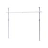 YAMAZEN Tension Hanger Width X Depth X Height Closet Tension Rod Vertical and Horizontal Expandable Easy To Assemble White 97.5-166 9.5