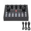 Sound Mixer Dual Channel Plug and Play USB Live Sound Card for PC Recording Gaming Live Streaming