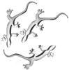 Gecko Car Sticker, 3D 3D, Cute Eyes, Emblem, Gecko, Lizard, Gecko, Silver Seal, Car Supplies, Easy To Apply, Curved Surfaces