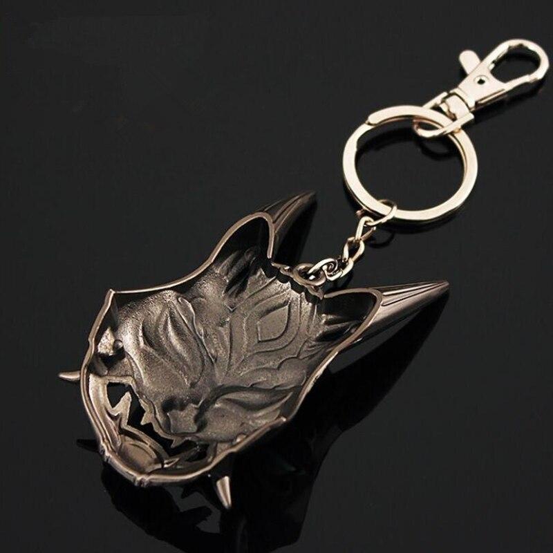 Genshin Impact Tartaglia Headwear Xiao Mask Cosplay Alloy Key Chains Pendant Toy Jewelry Gift Prop