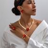 Fashion Jewelry Set Necklace Bracelet Earrings Ring For Women Ladies